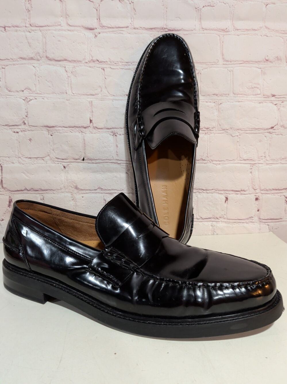 COLE HAAN “PINCH PREP” Black Penny Loafer Size 13 Men's